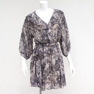 Rachel Zoe Animal Print Silk Dress